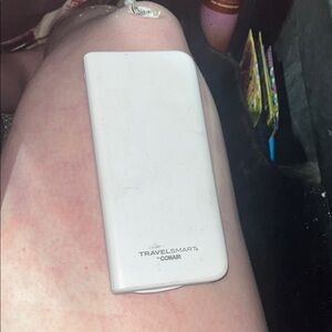 White High-Capacity Portable Charger with Sleek Design